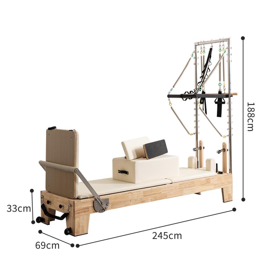オーク材] VeroMan ピラティスマシン タワーリフォーマー 木製フレーム