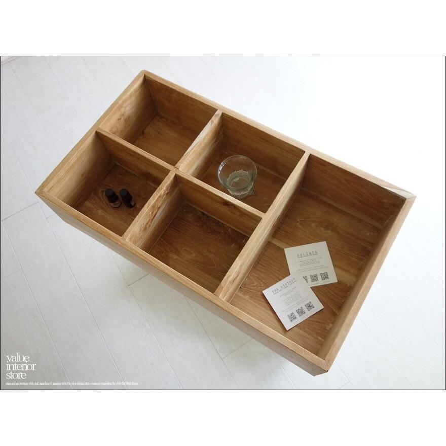 チーク無垢材 ボックスシェルフN 収納棚ラック キッチンシェルフ 本棚