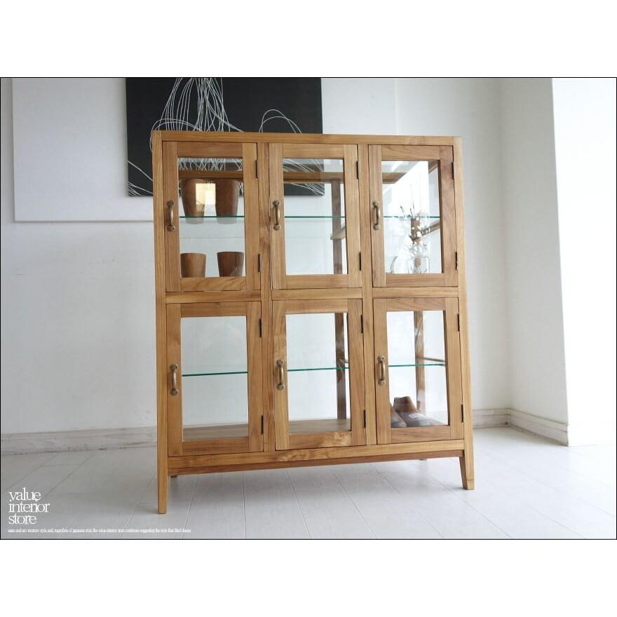 ガラスパンケース6枚扉N ショーケース 飾り棚 ガラスケース 陳列棚