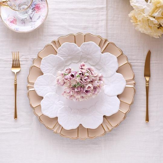 皿 アンダープレート おしゃれ チャージャープレート クリーム