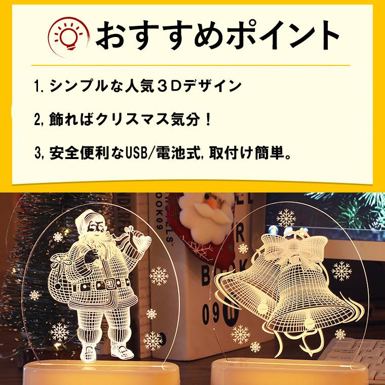 DENKO HOME（電光ホーム） クリスマス 飾り 3D プレート LED ライト