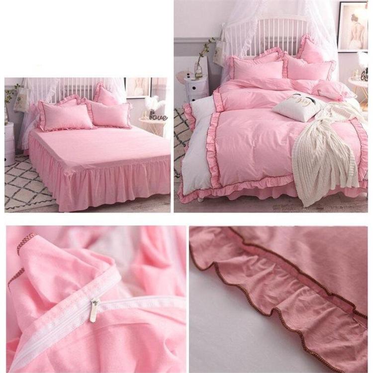 ベッドスカート 綿 ロマンティック ベッドコーデ 寝室 布団カバー