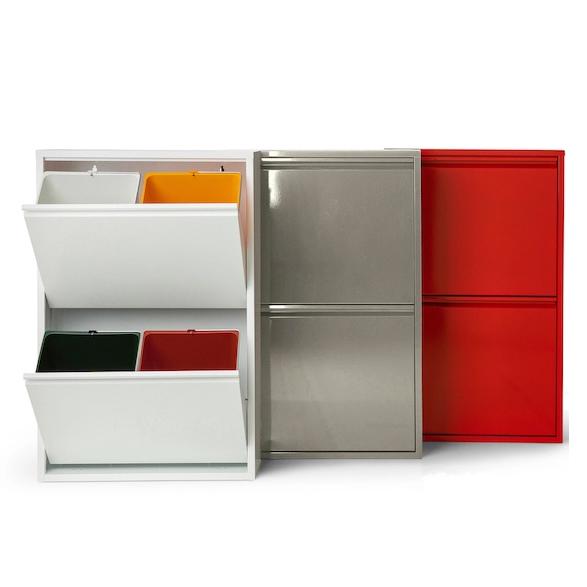 WasteBasket4 ウェストバスケット4 Dottus イタリア製 チール 分別 式