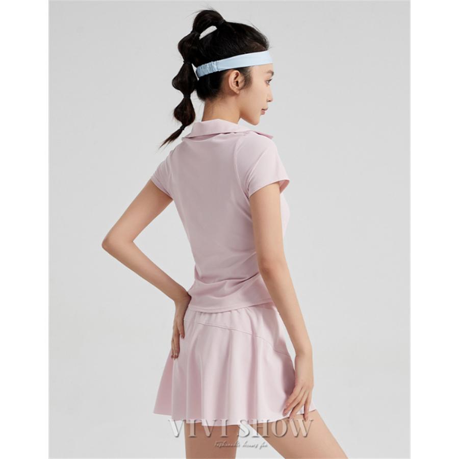 テニスウェア 上下セット シャツ レディース Aライン 着痩せ スポーツ