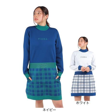 FIDRA（フィドラ） （レディース）ゴルフウェア 長袖 ニットワンピース
