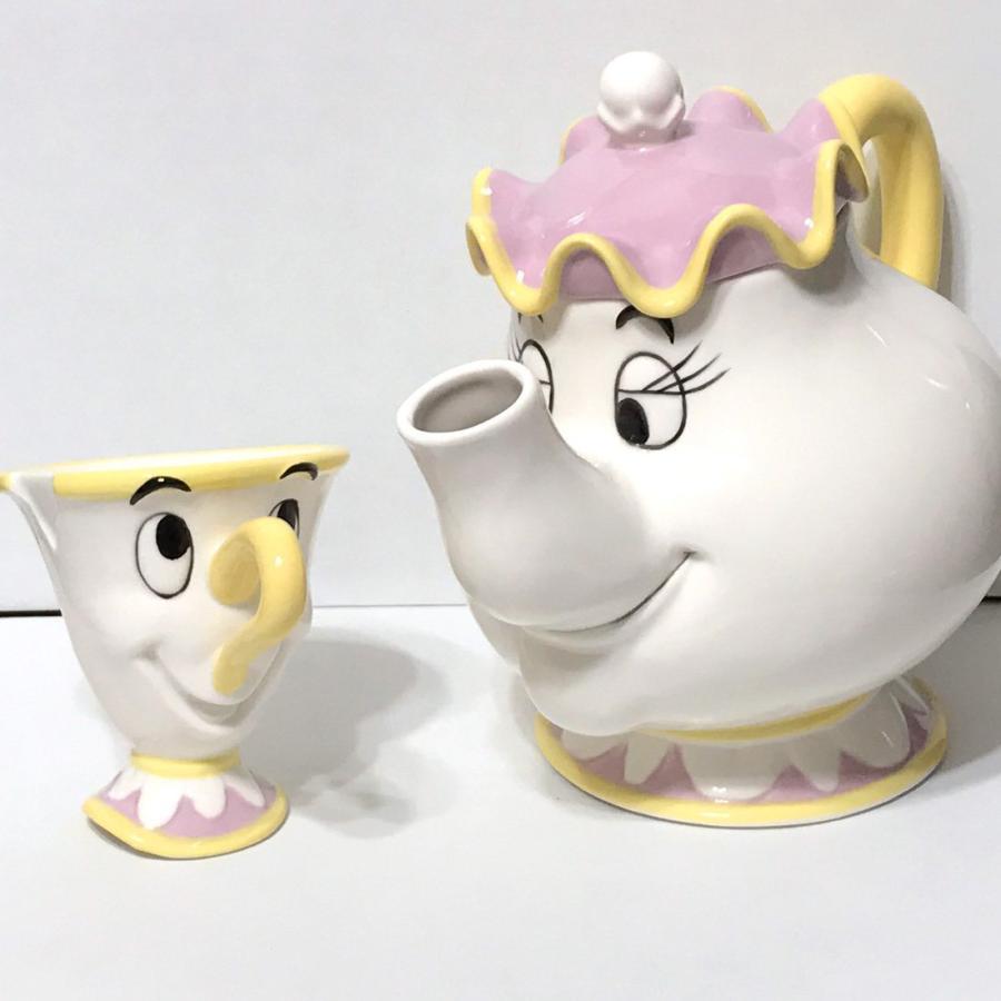 送料無料 美女と野獣のティーセット | ポット夫人 チップのマグカップ