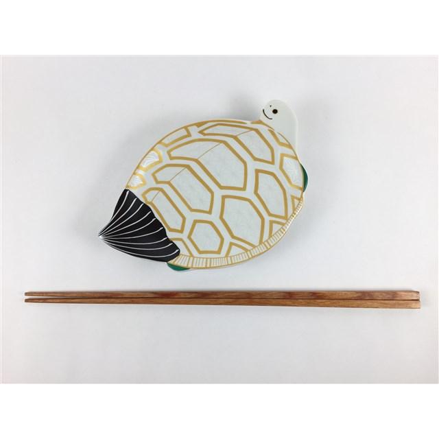 専用箱入り 有田焼 幸楽窯 銘々皿/鶴亀ペア 贈り物パッケージ セット品