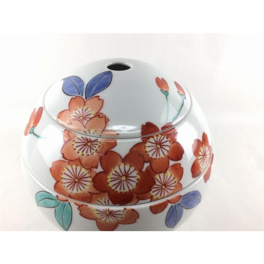 有田焼 李荘窯×あかね工房 玉重(色絵桜) 【化粧箱入り】【珠型三段重