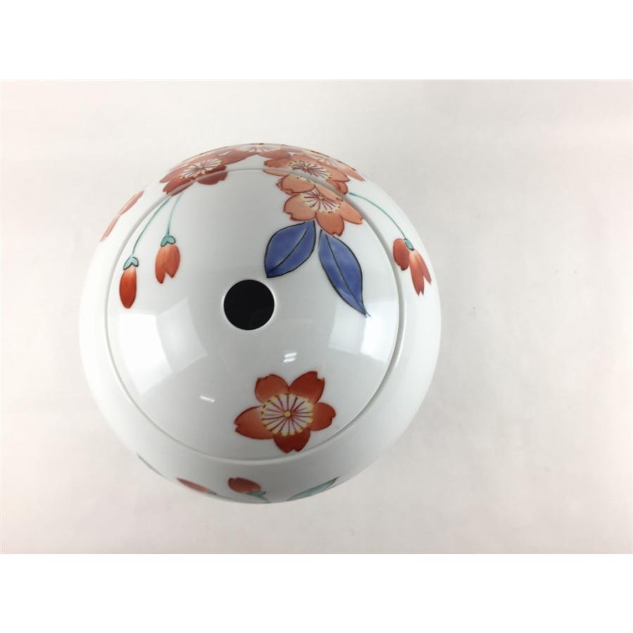 有田焼 李荘窯×あかね工房 玉重(色絵桜) 【化粧箱入り】【珠型三段重