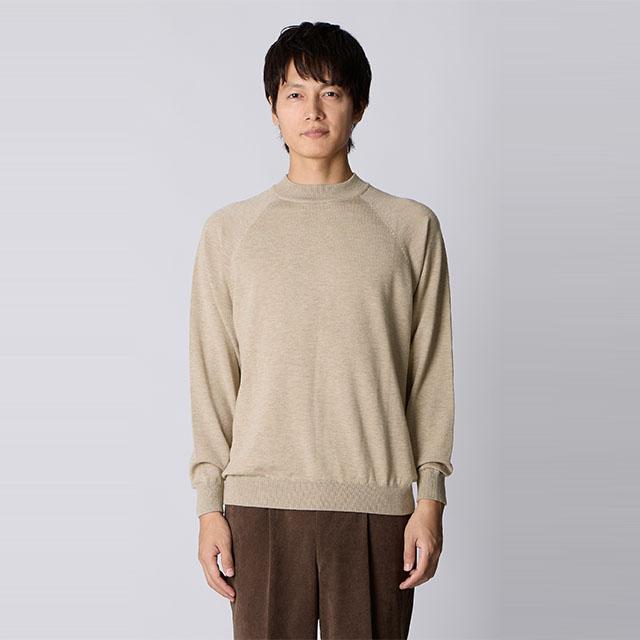 AOYAMA 【洋服の青山】モックネック ニット 長袖 メンズ 秋冬 春夏