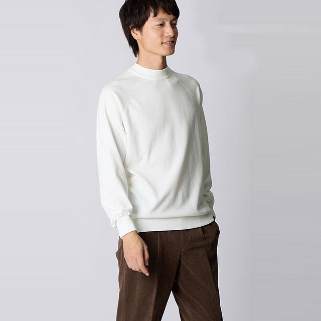 AOYAMA 【洋服の青山】モックネック ニット 長袖 メンズ 秋冬 春夏