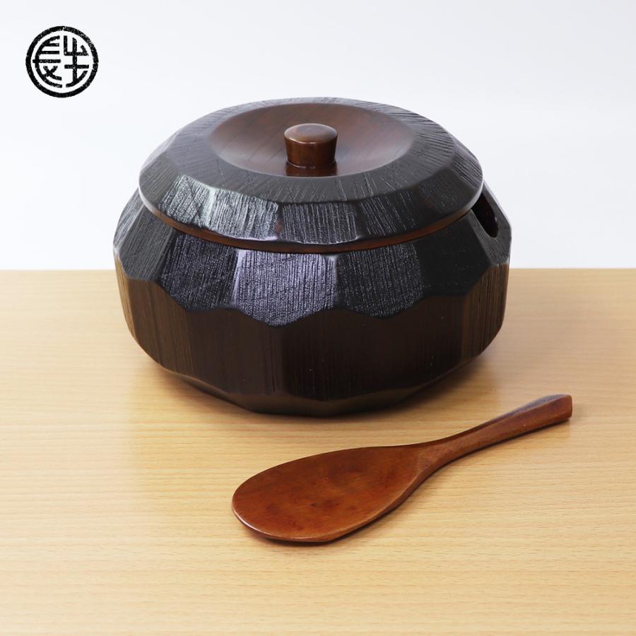 大阪長生堂 おひつ 木製 くりぬきおひつ 2〜3人用お櫃 約1.5合 めし