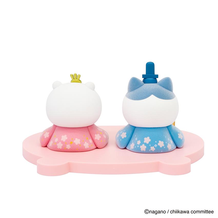 大阪長生堂 ちいかわ ハチワレ 雛人形 ちいさい かわいい お雛様 親王