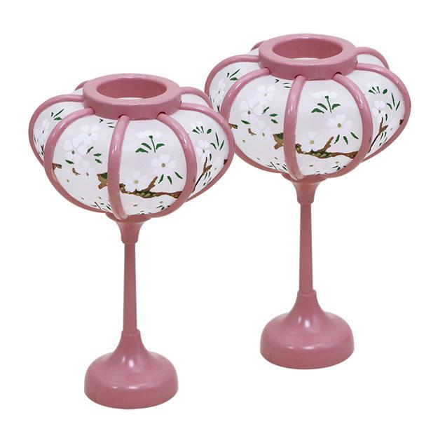 大阪長生堂 雛人形 ひな人形 小道具 ぼんぼり ピンク ボンボリ 9cm