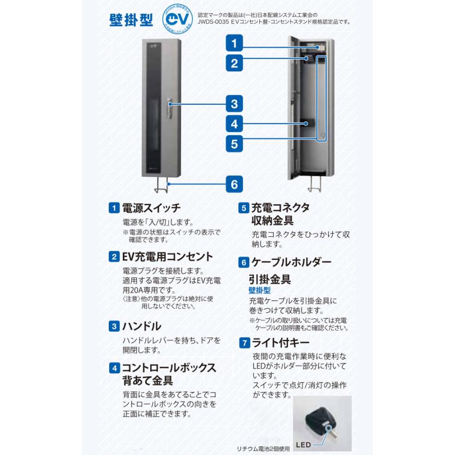 工事費込みセット EV普通充電用電気設備 EVコンポ プライムW EV充電器