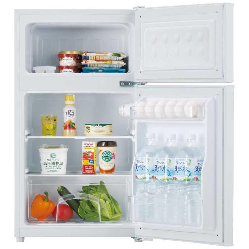 ORIGINALBASIC 冷蔵庫 2ドア 右開き 85L （直冷式） BR-85A-W