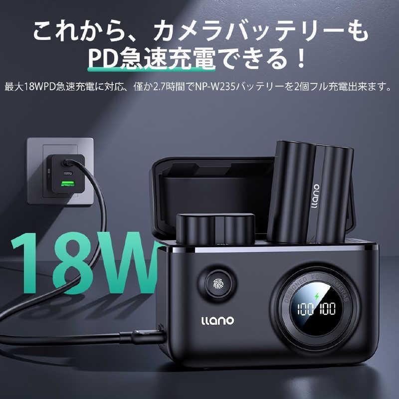 LLANO デュアル カメラバッテリー 急速充電器 NP-W235用 CHARGER-NP
