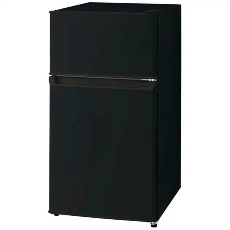 ORIGINALBASIC 冷蔵庫 2ドア 87L 右開き 幅45.2cm 直冷式 ブラック BR