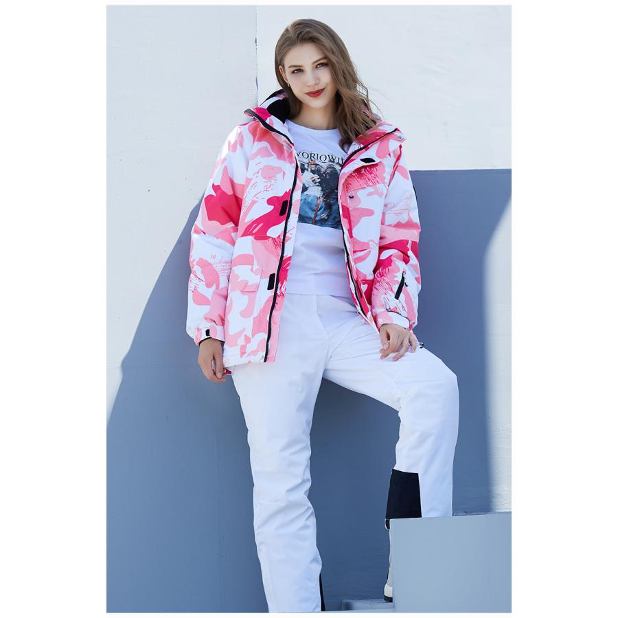 2025 レディース スノーボードウェア 上下セット スキーウェア 撥水