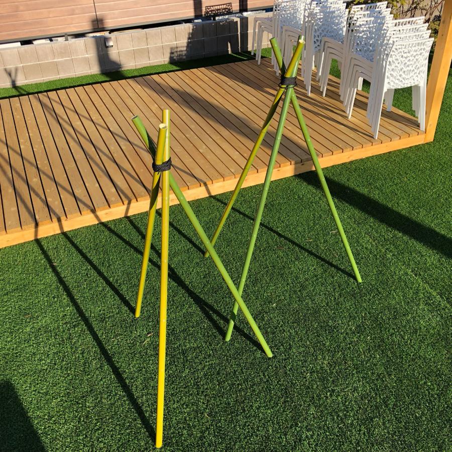 人工竹 流しそうめんキット脚のみ特大1セット7+8【流しそうめん竹