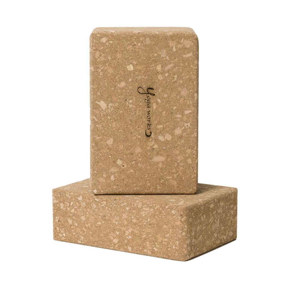 ヨガワークス ヨガブロック コルクブロック 2個セット Mサイズ