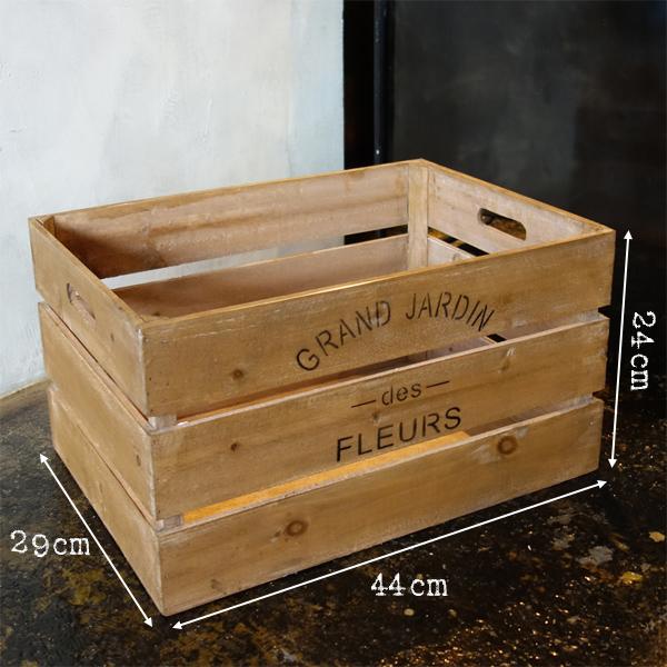 Mサイズ W44×D29×H24cm 1点 ウッドボックス ヴィンテージ加工