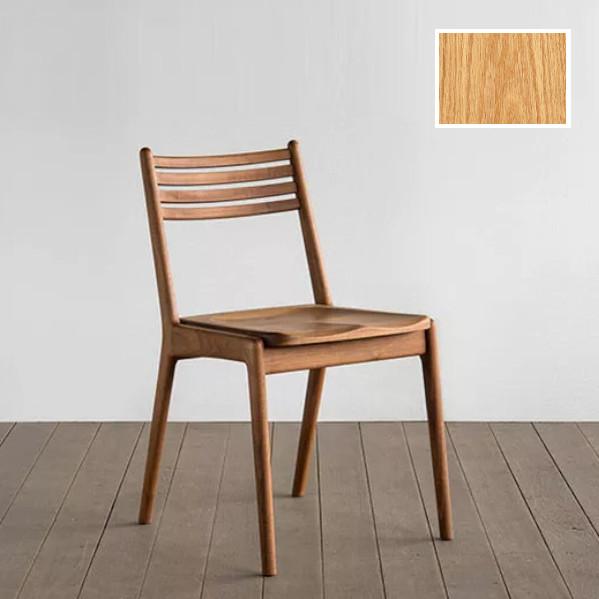シキファニチア ダイニングチェア スリット(板座) 肘無し レッドオーク