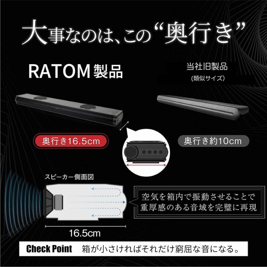 RATOM ラトム サウンドバー テレビ スピーカー ホームシアター 120W