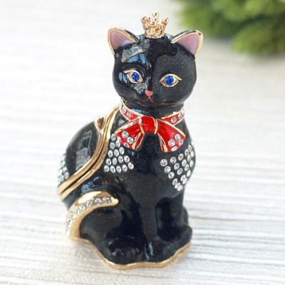東京銀座PICALS 【正規品】 クラウンキャット 猫 王冠 小物入れ