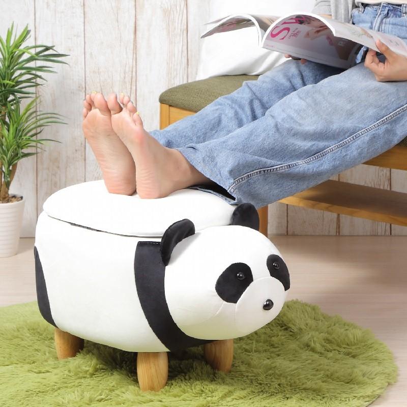 アニマルスツール 収納つき パンダ 送料無料 収納 スツール おしゃれ