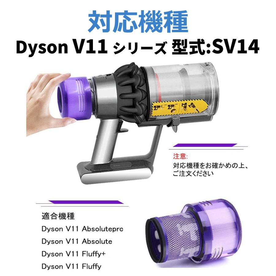 ダイソン 掃除機 フィルター V11 SV14 互換品 2個セット 水洗い dyson
