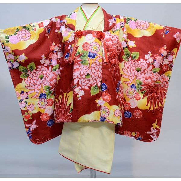 七五三 三歳 女児 被布着物セット 道行コート 兵児帯 足袋 腰紐1本