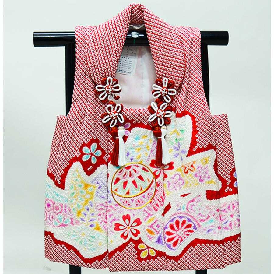 七五三 三歳 女児 被布コート 単品 正絹 総絞り 陽気な天使 日本製