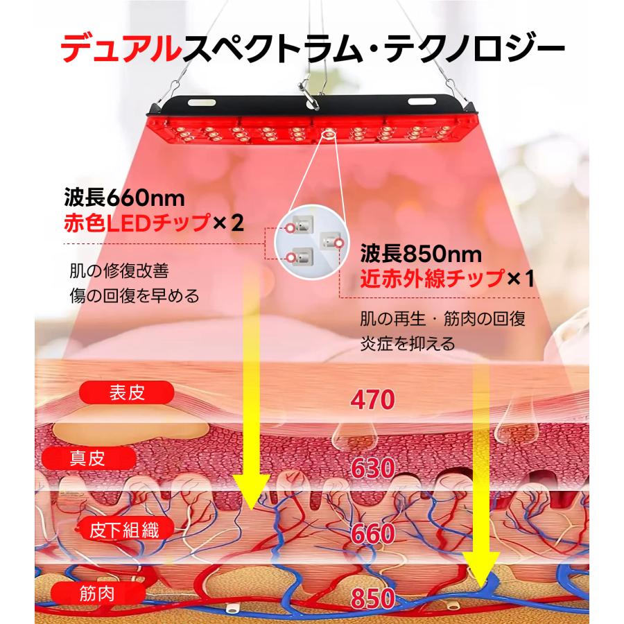 赤色LED 近赤外線LED レッドライトセラピー 気軽に自宅でライト