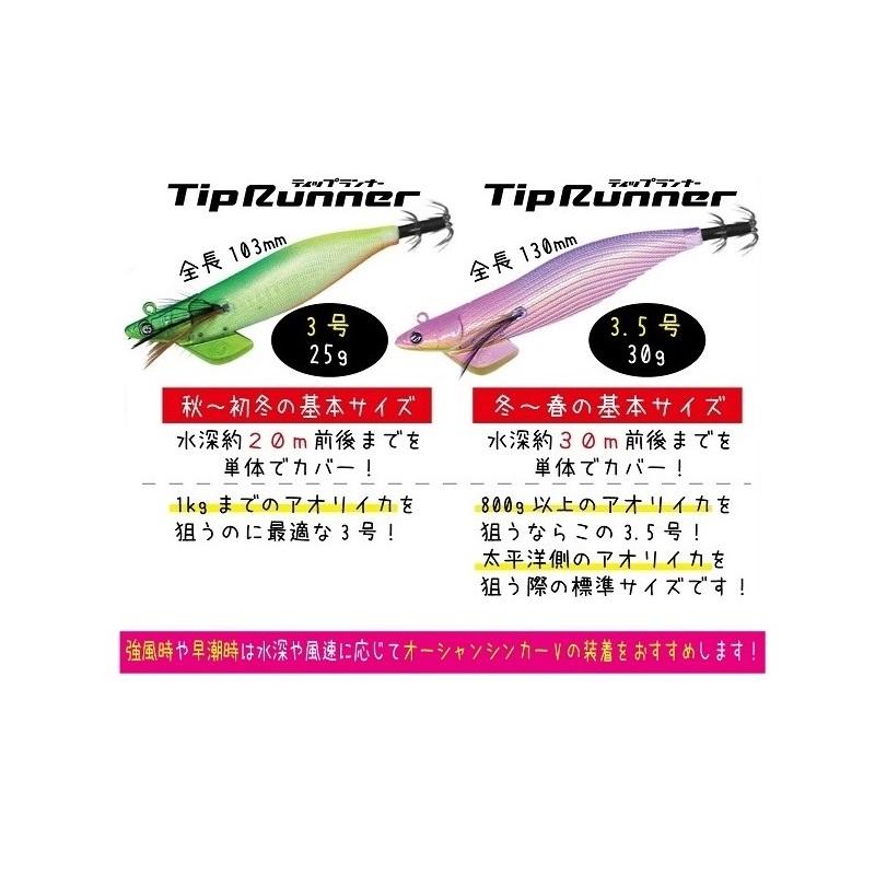 クレイジーオーシャン ティップランナー 3.5号 #5 パープル/グリーン