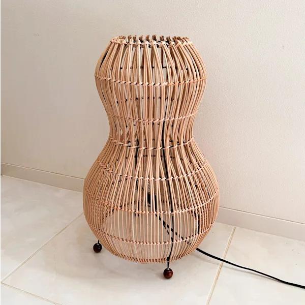 フロアライト 間接照明 ♪ラタンピーナッツ型ランプ♪ スタンドライト