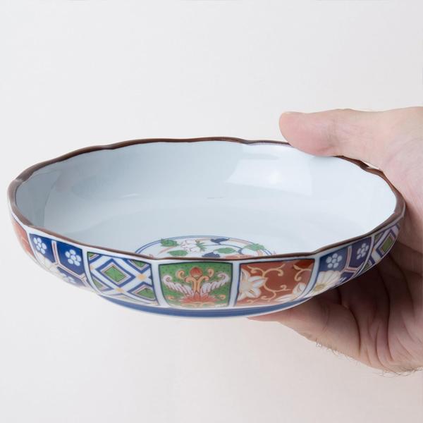 五寸皿 (5枚セット) 古伊万里菊割 有田焼 西日本陶器 / 日本製 花柄 和