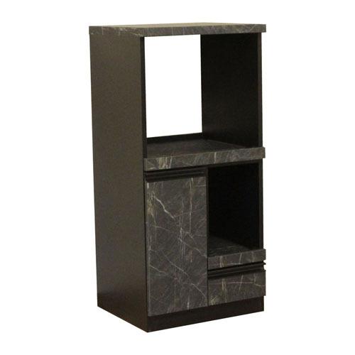 後藤家具物産 幅48cm レンジ台 ルシード扉タイプ／グレー色 コンパクト