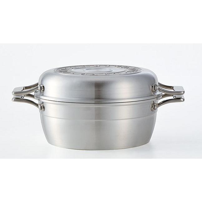 北陸アルミニウム 北陸アルミ HAMON 琺瑯鍋 しろがね 無水料理ができる