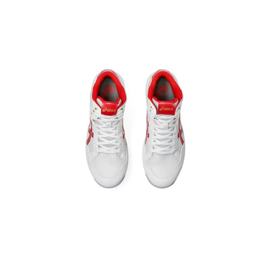 ウィンジョブ ASICS CP218 100 ホワイト×クラシックレッド 白