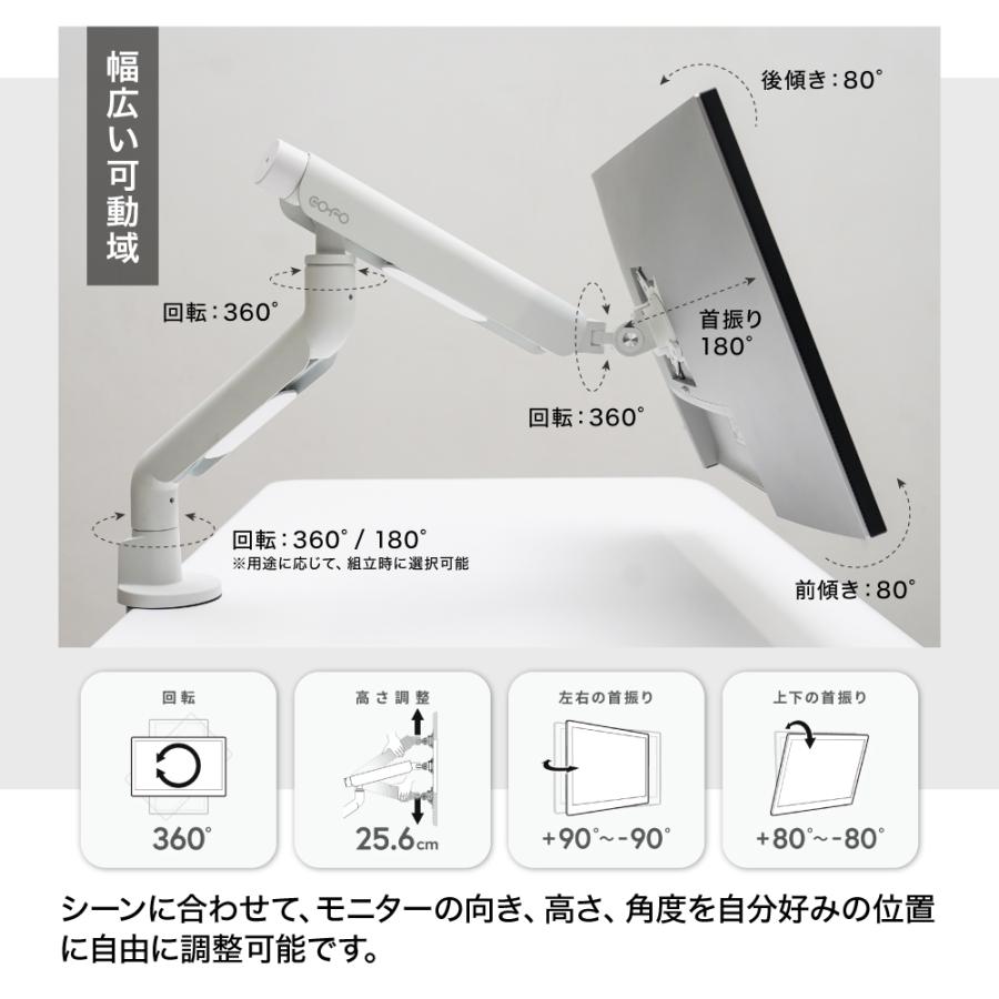 COFO 無重力モニターアーム Pro シングル 17〜40インチ、2.5〜14kg対応