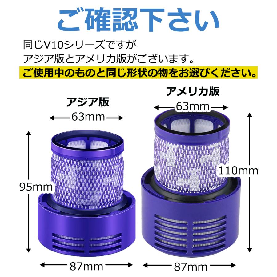 ダイソン 掃除機 フィルター V10 互換品 2個セット SV12 dyson