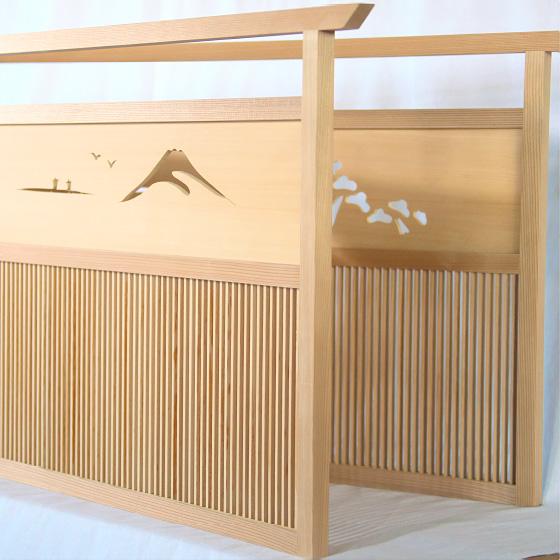 組子風炉先屏風 2連 屏風ついたて パーテーション つい立て 間仕切り