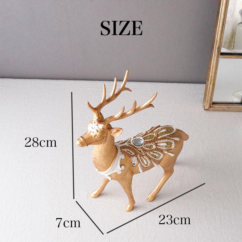 クリスマス トナカイ オブジェ エンブロイダリーディアホワイト ライン