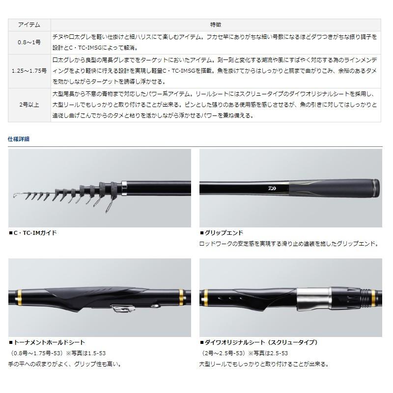 DAIWA（ダイワ） エア エボリューション 1.25-52SMT / 磯釣り フカセ