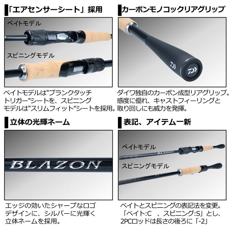 DAIWA（ダイワ） ブレイゾン S67ML-2 / バス スピニングロッド 2ピース
