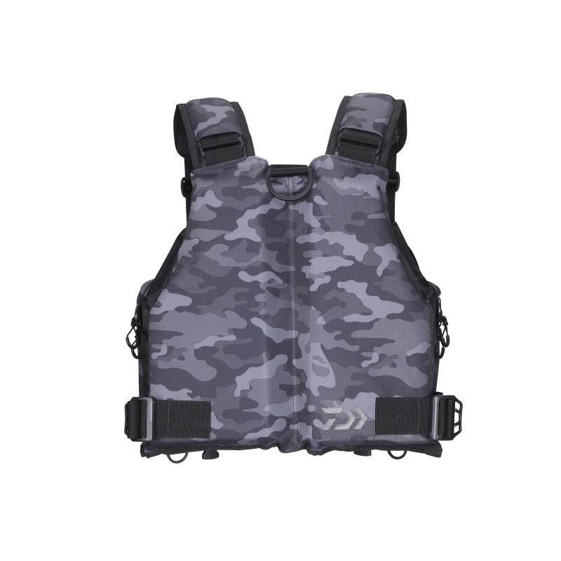 ダイワ DF-6421 ライトフロートゲームベスト ブラックカモ フリー