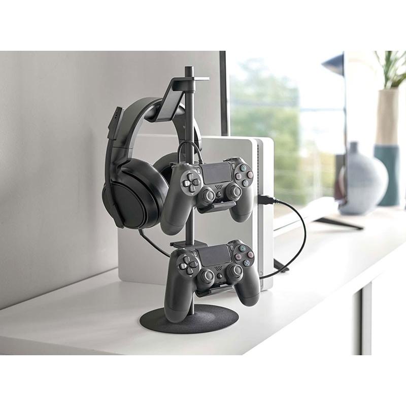 山崎実業 スマート ゲームコントローラー 収納ラック ブラック 5089