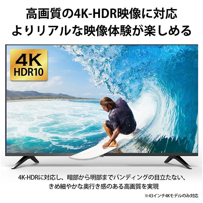 RCA RCA 4K チューナーレス テレビ 43V型 HD 大画面 ネット動画 視聴