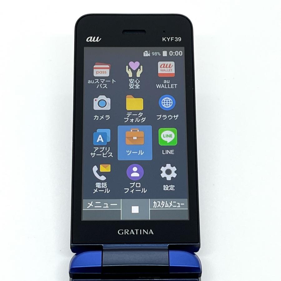 KYOCERA（京セラ） 【希少】良品 GRATINA KYF39 紺碧 ブルー au SIM